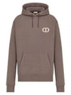 Cd Icon Embroidered Cotton Hoodie Brown - DIOR - BALAAN 2