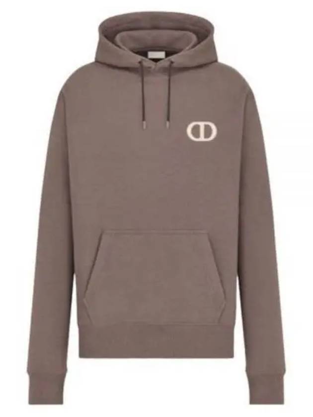 CD Icon Organic Cotton Fleece Hoodie Brown - DIOR - BALAAN 2