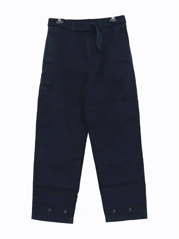 Military Belted Straight Pants Midnight Ink - LEMAIRE - BALAAN 3