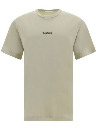 Inside Out Logo Short Sleeve T-Shirt Beige - HELMUT LANG - BALAAN 1