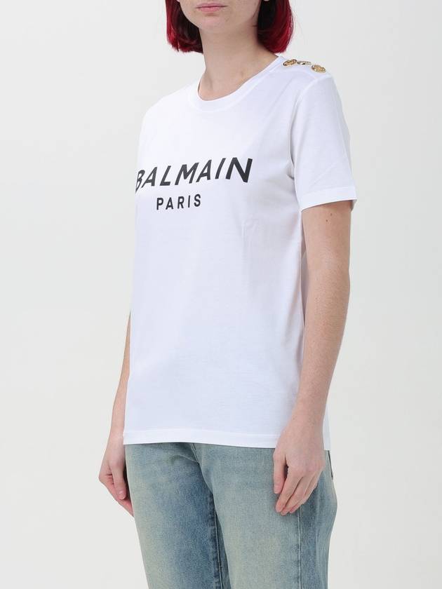 Logo Crew Neck Short Sleeve T-Shirt White - BALMAIN - BALAAN 4