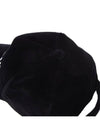 Embroidered Logo Velvet Ball Cap Black - MIU MIU - BALAAN 9