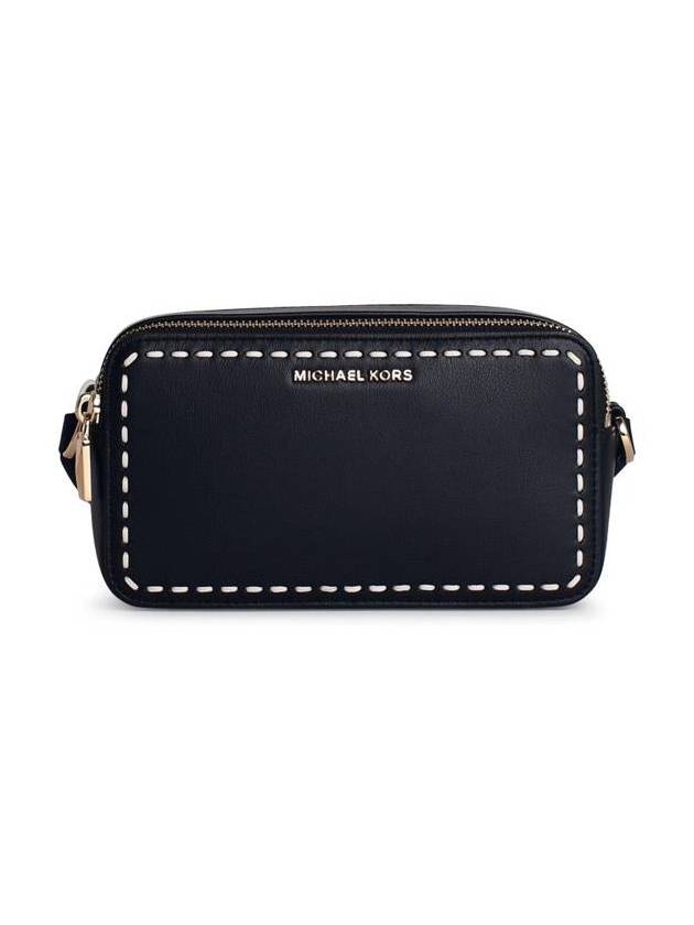 Michael Kors 'Jet Set' Black Leather Crossbody Bag - MICHAEL KORS - BALAAN 1