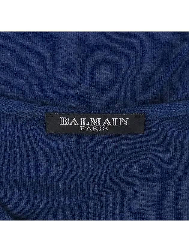 Smith Market Used Luxury Navy Tee Men s Clothing - BALMAIN - BALAAN 4