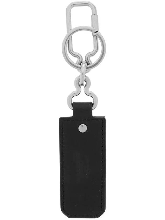 Logo Key Ring Black - SAINT LAURENT - BALAAN 4