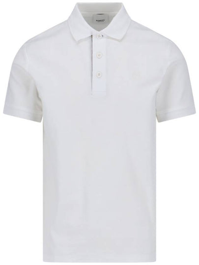 Eddie Cotton Polo Shirt White - BURBERRY - BALAAN 2