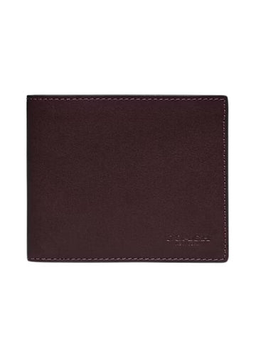 3 In 1 Leather Bifold Wallet Dark Brown - COACH - BALAAN 1