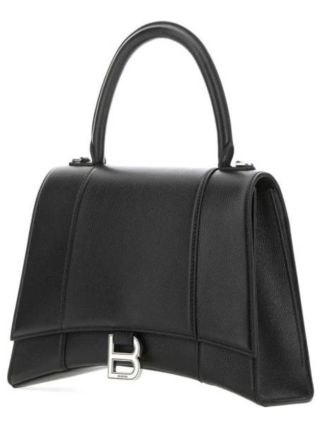 Hourglass Silver B Logo Tote Bag Black - BALENCIAGA - BALAAN 3