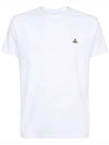 ORB Logo Cotton Short Sleeve T-Shirt White - VIVIENNE WESTWOOD - BALAAN 3