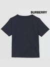 Kids Logo Print Short Sleeve T-Shirt Navy - BURBERRY - BALAAN 4