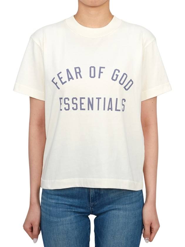 Logo Print Short Sleeve T Shirt White - FEAR OF GOD - BALAAN 2