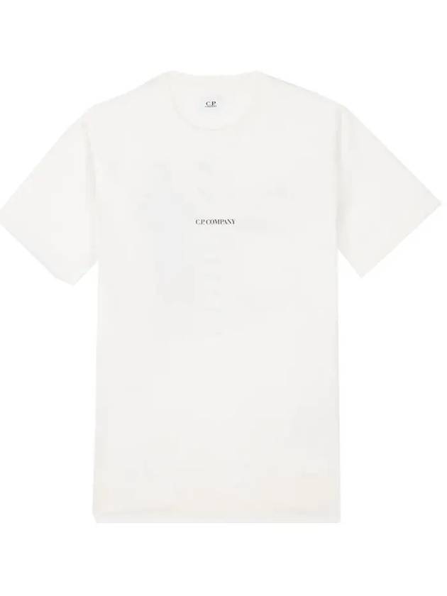 Jersey Reverse Print Short Sleeve T-Shirt White - CP COMPANY - BALAAN 2