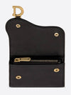 Saddle Lotus Goatskin Half Wallet Black - DIOR - BALAAN 6