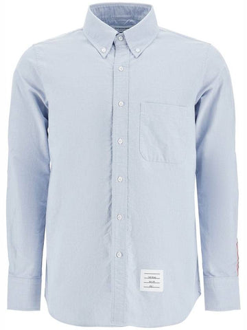 "oxford signature striped shirt in - THOM BROWNE - BALAAN 1