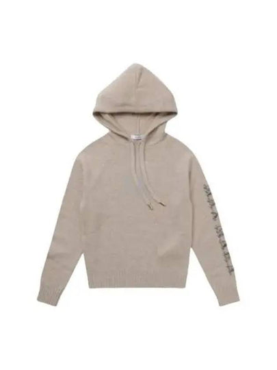 Women's Ananas Wool Cashmere Knit Hoodie Beige - MAX MARA - BALAAN 2