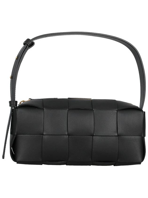 Women's Brick Cassette Small Shoulder Bag Black - BOTTEGA VENETA - BALAAN 3