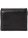 Roman Stud Small Nappa Leather Half Wallet Black - VALENTINO - BALAAN 3