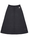 Padded midi A line skirt black - MONCLER - BALAAN 4