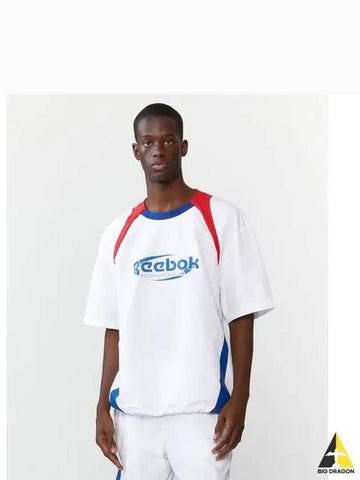 Essential Circle Short Sleeve Fiste White Blue - REEBOK - BALAAN 1