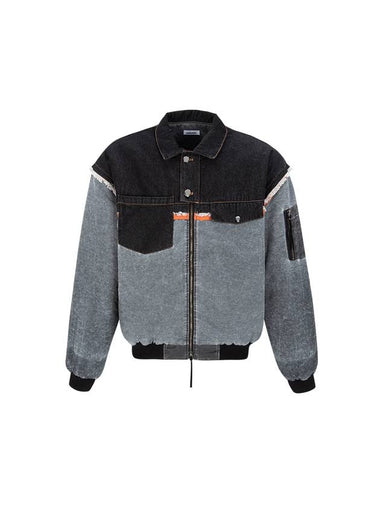 Washing Denim MA1 Jacket Grey - COELONINE - BALAAN 1