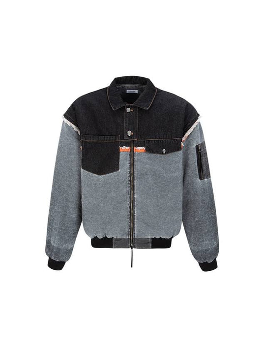 washing denim ma1 jacket gray - COELONINE - BALAAN 2