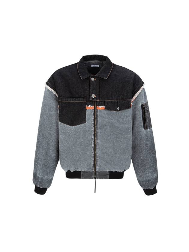 washing denim ma1 jacket gray - COELONINE - BALAAN 1