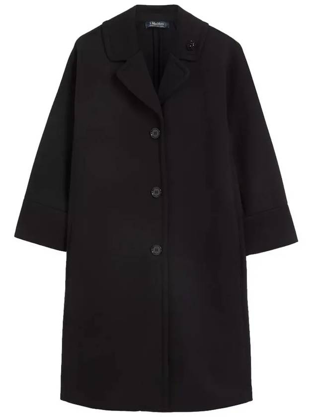 Women's Alvaro Viscose Jersey Single Coat Black - MAX MARA - BALAAN 2