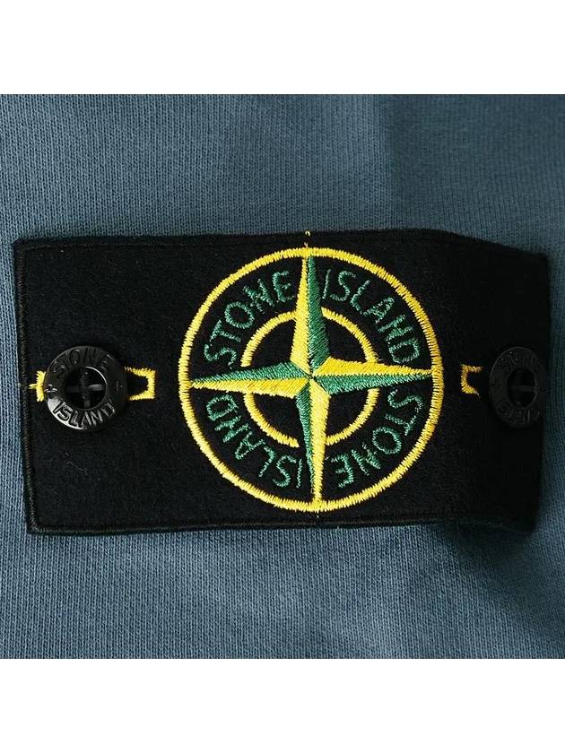 Compass Patch Cotton Sweatshirt Light Blue - STONE ISLAND - BALAAN 5