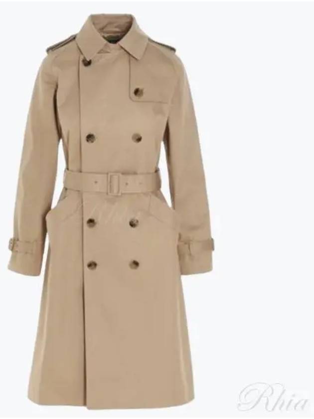 Greta Double Breasted Cotton Trench Coat Beige - A.P.C. - BALAAN 2