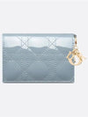 Lady Cannage Patent Calfskin Flap Card Wallet Cloud Blue - DIOR - BALAAN 6