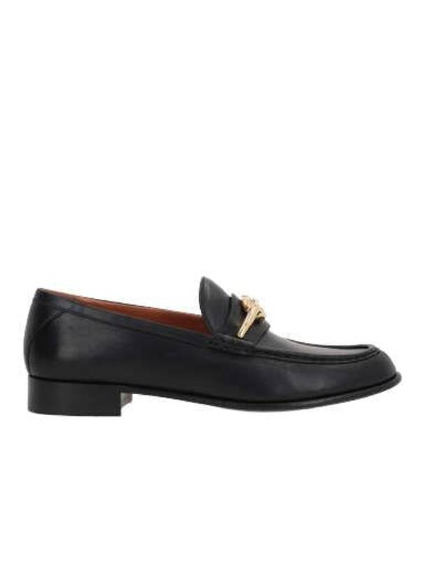 V Logo Signature Calfskin Loafers Black - VALENTINO - BALAAN 3