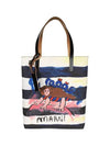 Graphic Print Striped Tote Bag - MARNI - BALAAN 2