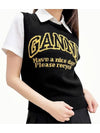 Intarsia Graphic Crewneck Vest Black - GANNI - BALAAN 2