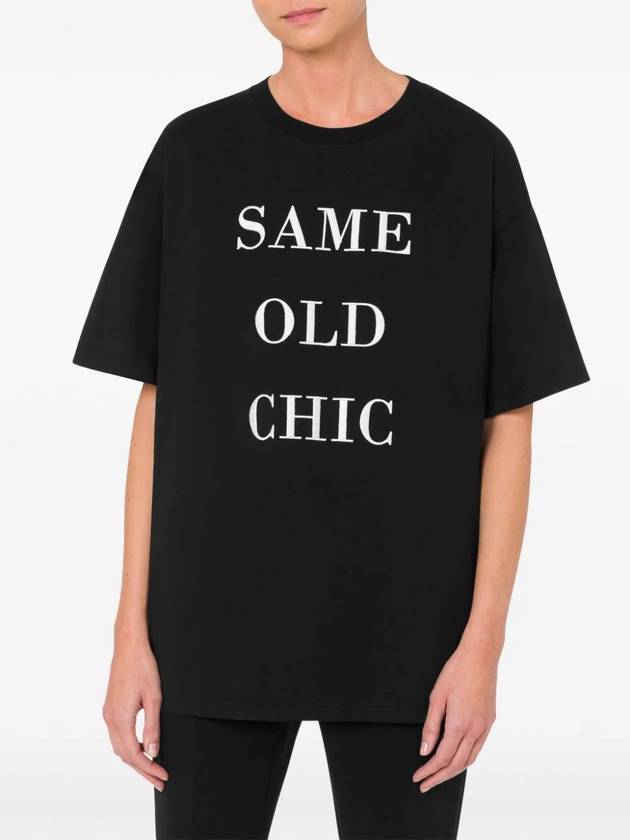 Sam Old Chic Short Sleeve T Shirt Black - MOSCHINO - BALAAN 3