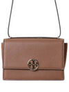 MILLER gold logo pebbled suede mix shoulder bag 154675 202 - TORY BURCH - BALAAN 2