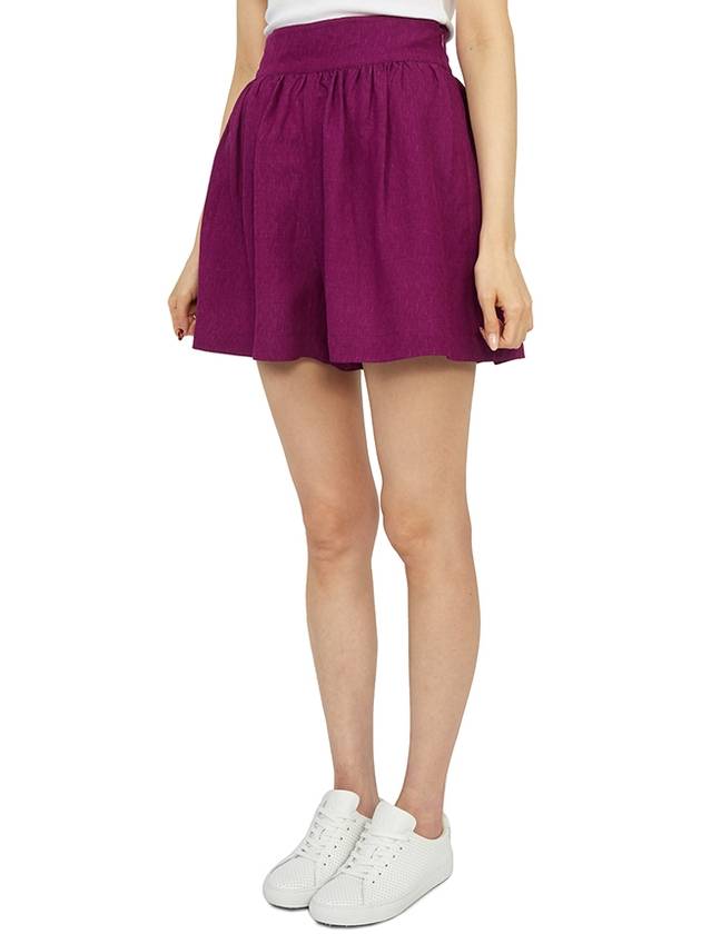 Women's Viscose Shorts Purple - VANESSA BRUNO - BALAAN 3