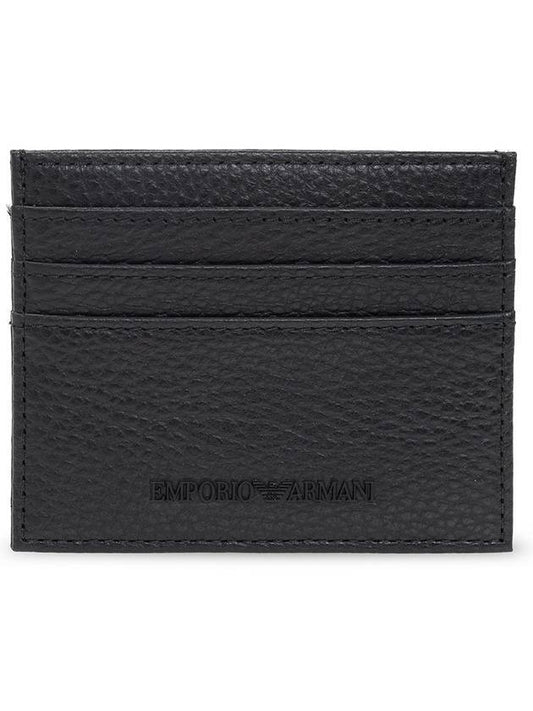 Logo Credit Card Wallet Black - EMPORIO ARMANI - BALAAN.