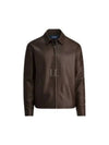 Maxwell Pony Logo Leather Jacket Brown - POLO RALPH LAUREN - BALAAN 2