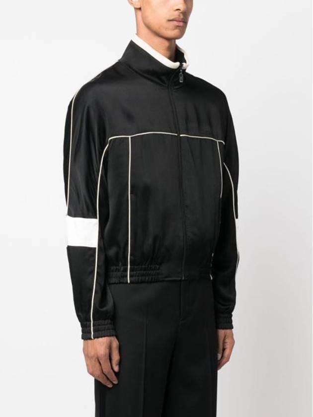 Teddy Zip-Up Jacket Black - SAINT LAURENT - BALAAN 3