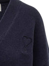 De Coeur V-Neck Cardigan Navy - AMI - BALAAN 4