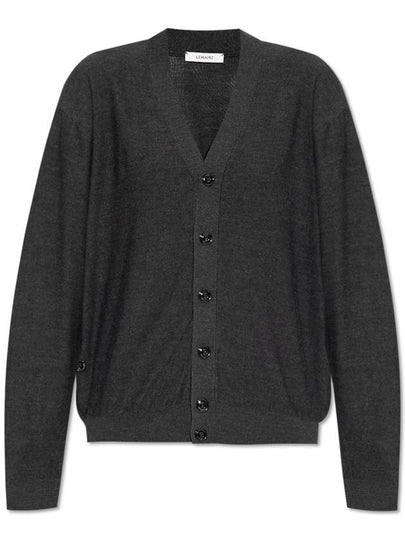 Relaxed Twisted Merino Wool Blend Cardigan Anthracite - LEMAIRE - BALAAN 2