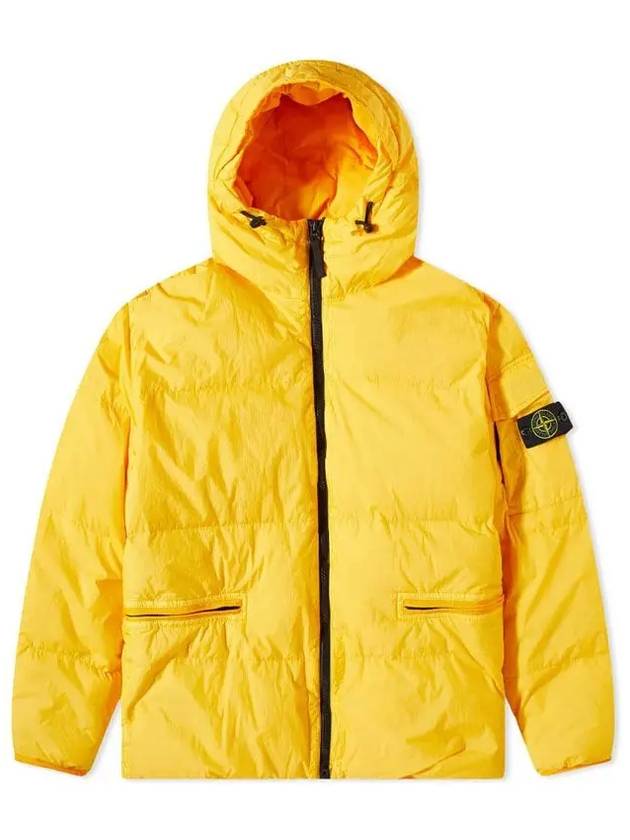 Men's Wappen Patch Crinkle Wraps Padding Yellow - STONE ISLAND - BALAAN 2