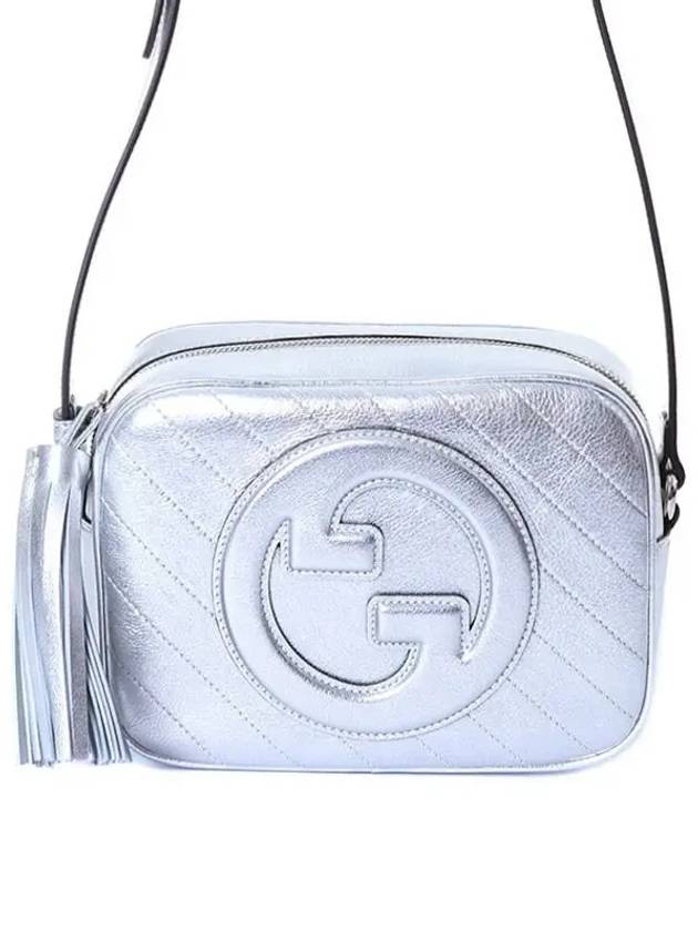 Blondie Small Leather Cross Bag Silver - GUCCI - BALAAN 3