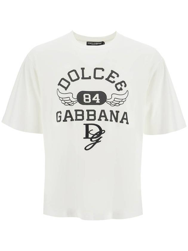 printed t-shirt with dg embroidery - DOLCE&GABBANA - BALAAN 1