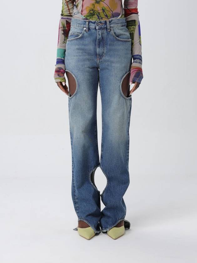 Meteor Cut-Out Straight Jeans Blue - OFF WHITE - BALAAN 2