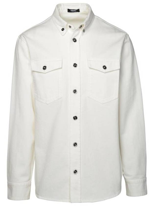 Long Sleeve Shirt 1013887 1A100321D110 White - VERSACE - BALAAN 1