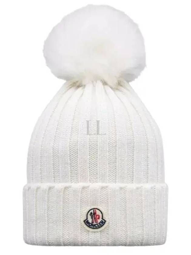 24 3B00013 A9327 034 Logo Patch Foam Beanie - MONCLER - BALAAN 1