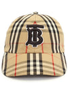 Monogram Motif Vintage Check Cotton Baseball Cap Archive Beige - BURBERRY - BALAAN 3