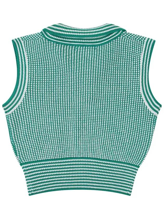 pattern knit vest OF2002LBGREEN - ONOFF - BALAAN 4