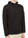 Men's Light Cotton Yarn Hoodie Black - STONE ISLAND - BALAAN 4